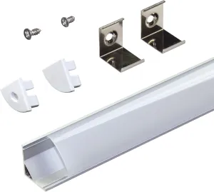 Armacost Lighting 960051 Channel Mount with Diffuser, Aluminum - Corner