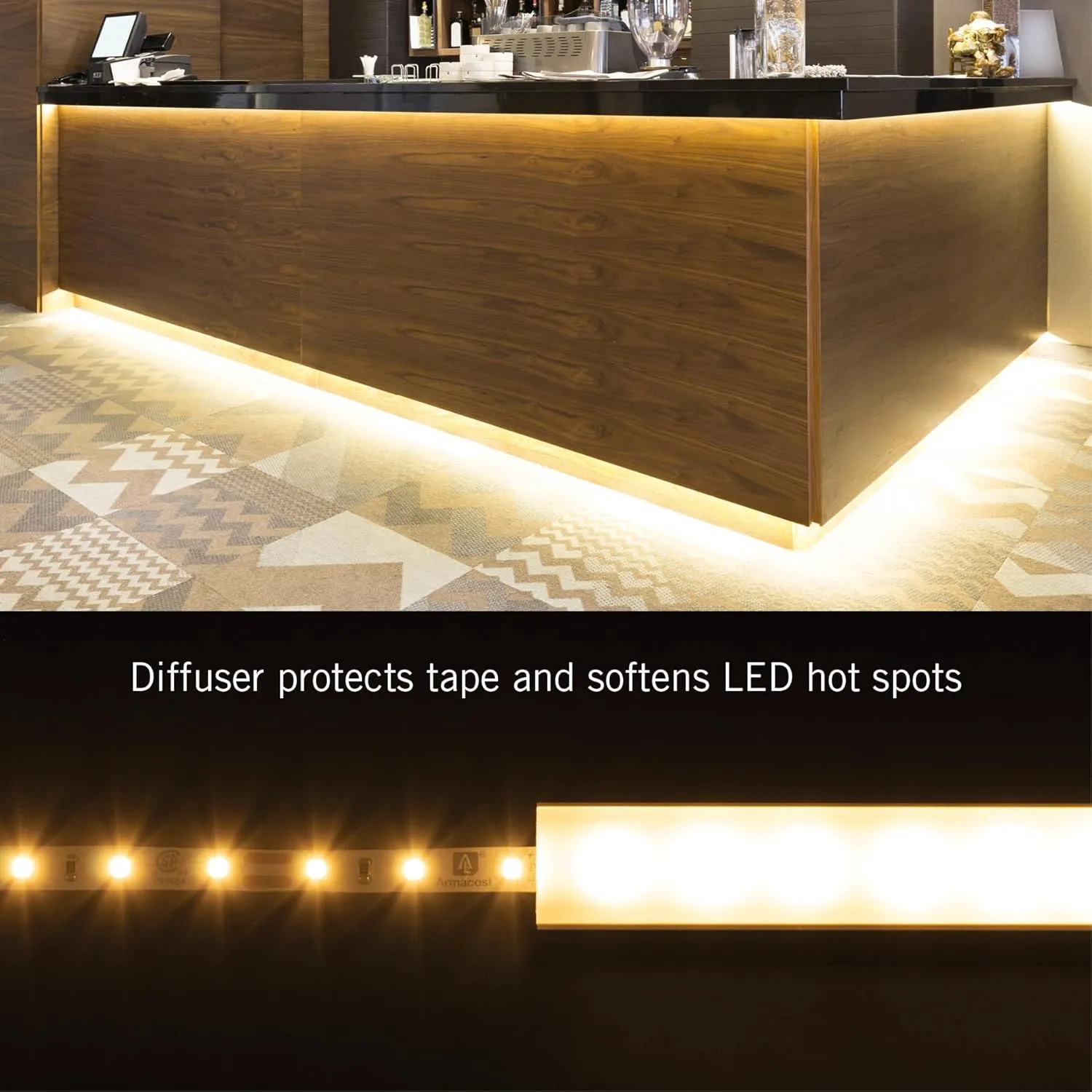 Armacost Lighting 960051 Channel Mount with Diffuser, Aluminum - Corner