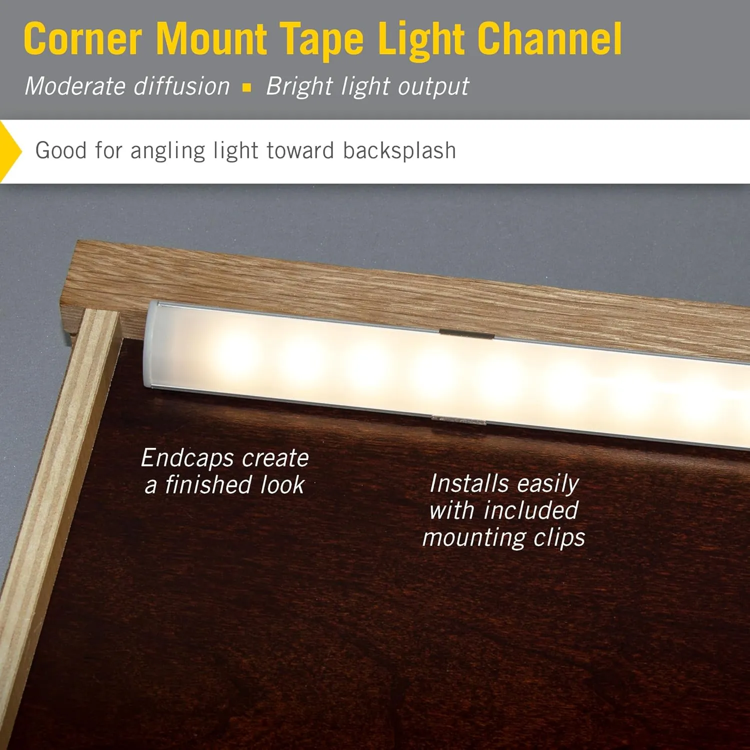 Armacost Lighting 960051 Channel Mount with Diffuser, Aluminum - Corner