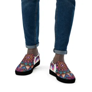 Aurora Mandala Men’s slip-on canvas shoes