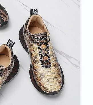 Authentic Leather Soft Rubble Sole Unisex Casual Sneakers