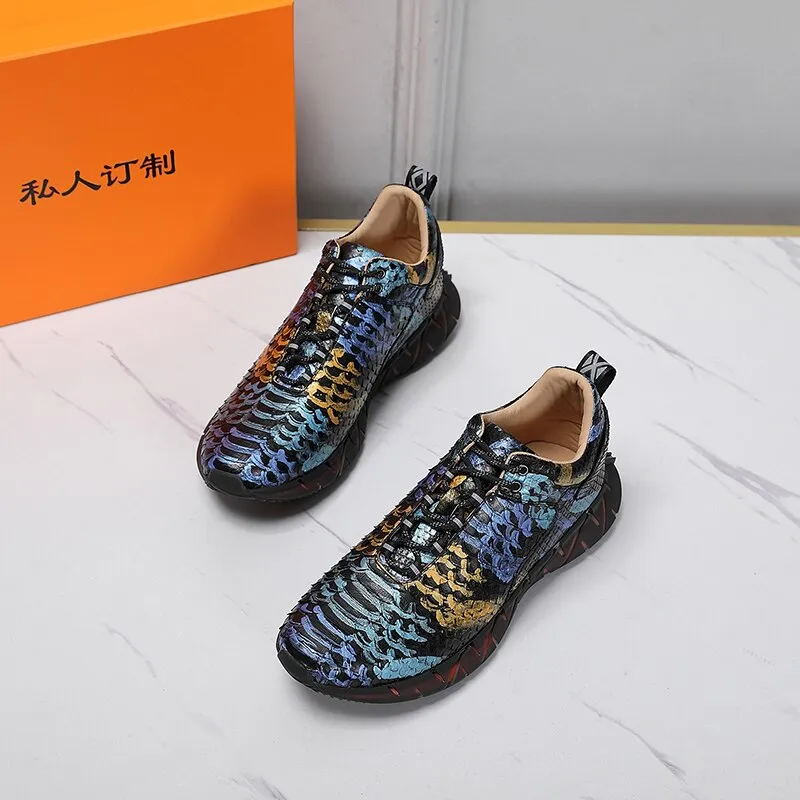 Authentic Leather Soft Rubble Sole Unisex Casual Sneakers