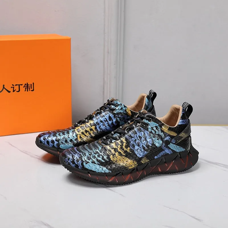 Authentic Leather Soft Rubble Sole Unisex Casual Sneakers