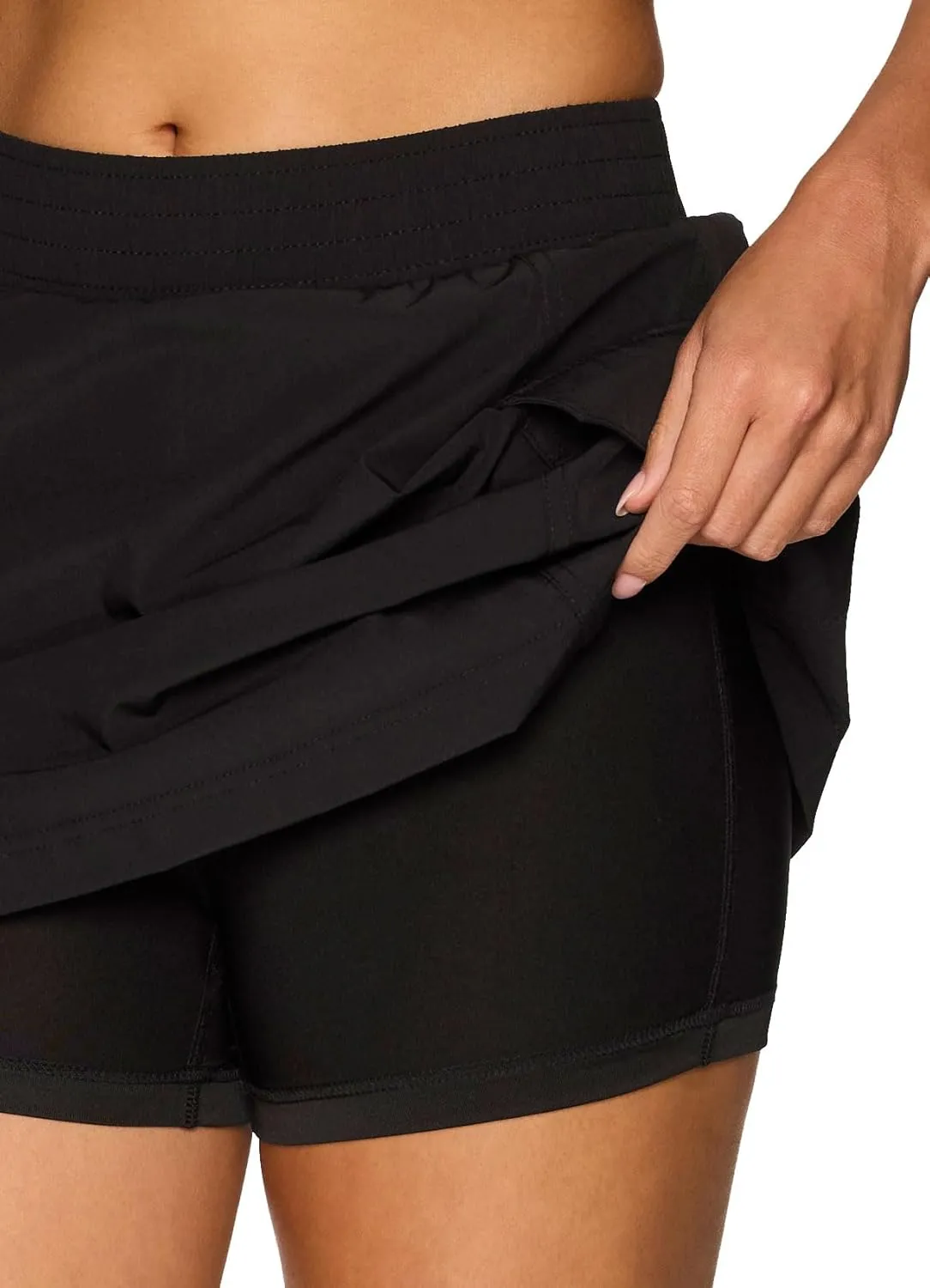 Avalanche Women's Cargo Hiking Skort, Quick Drying Crinkle Woven Tennis/Golf Skirt with Inner Liner Short