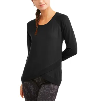 Avia Women's Athleisure Soft French Terry Tulip Hem Tunic Sweatshirt
