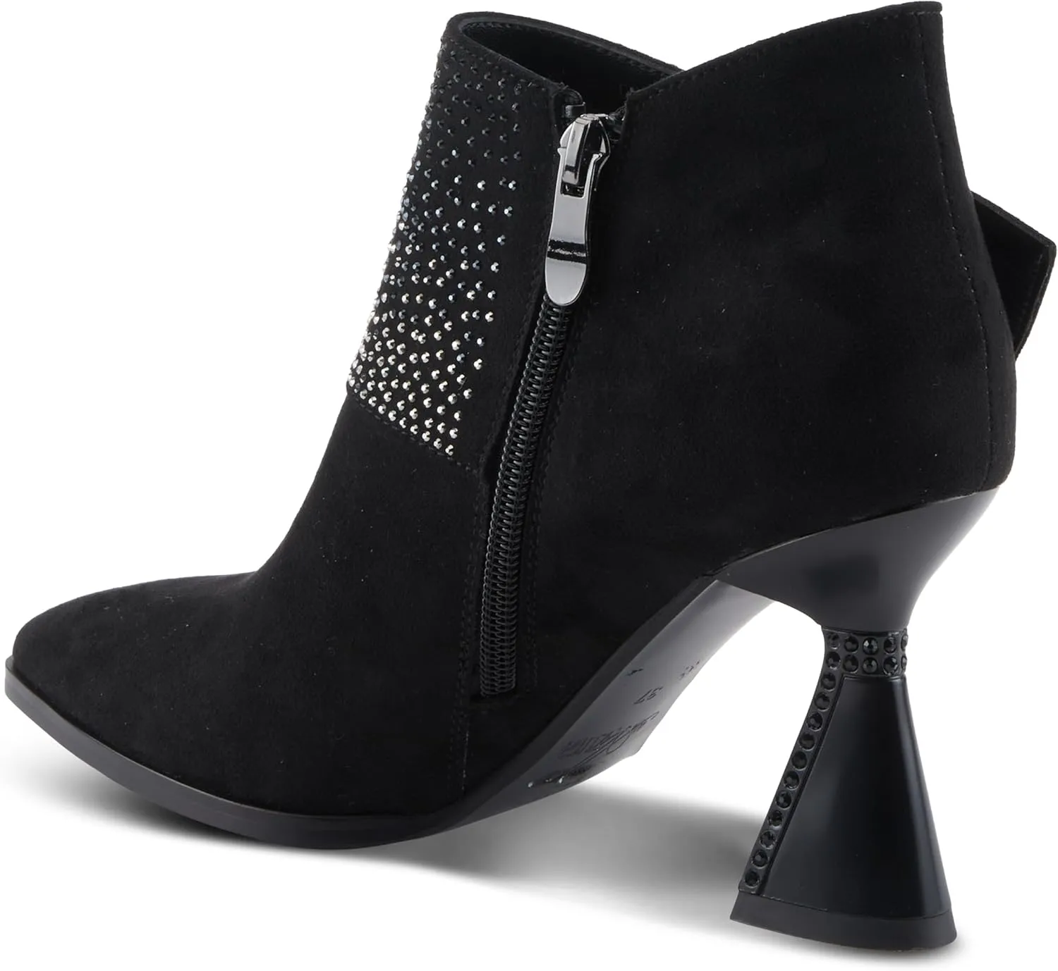 Azura Women's GALORE Trendy Ankle Booties with Perforated Design, Low Heel, and Easy Slip-On Style