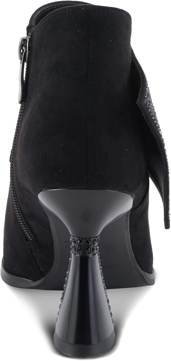 Azura Women's GALORE Trendy Ankle Booties with Perforated Design, Low Heel, and Easy Slip-On Style