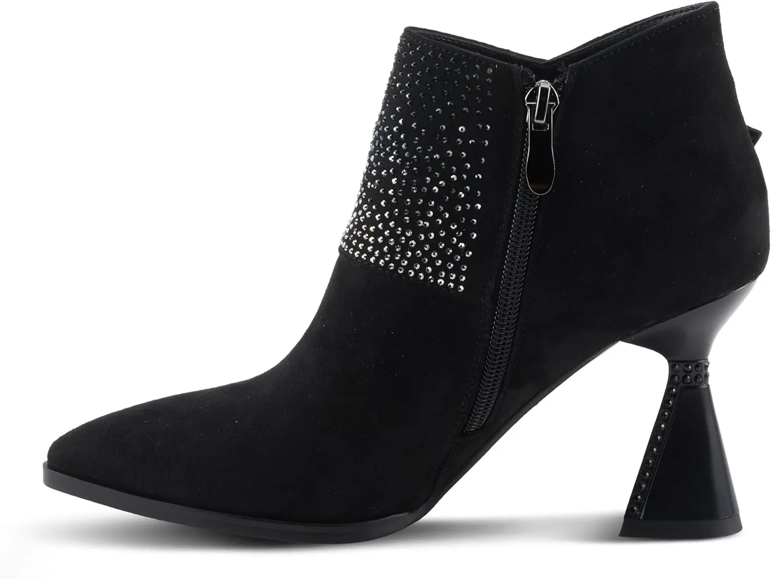 Azura Women's GALORE Trendy Ankle Booties with Perforated Design, Low Heel, and Easy Slip-On Style