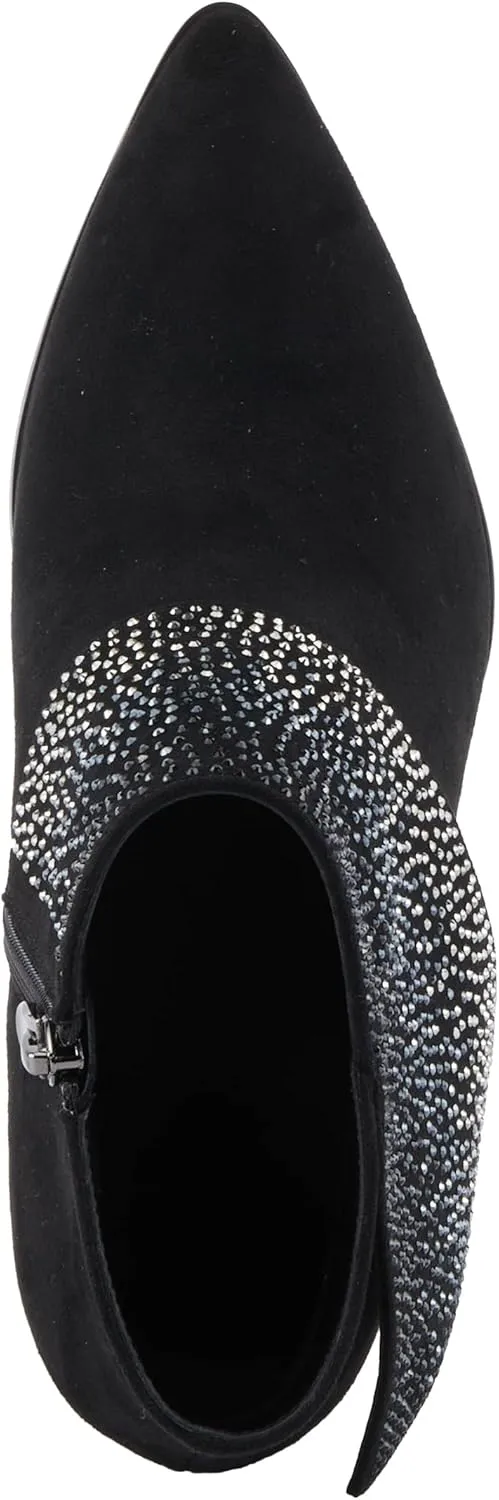 Azura Women's GALORE Trendy Ankle Booties with Perforated Design, Low Heel, and Easy Slip-On Style