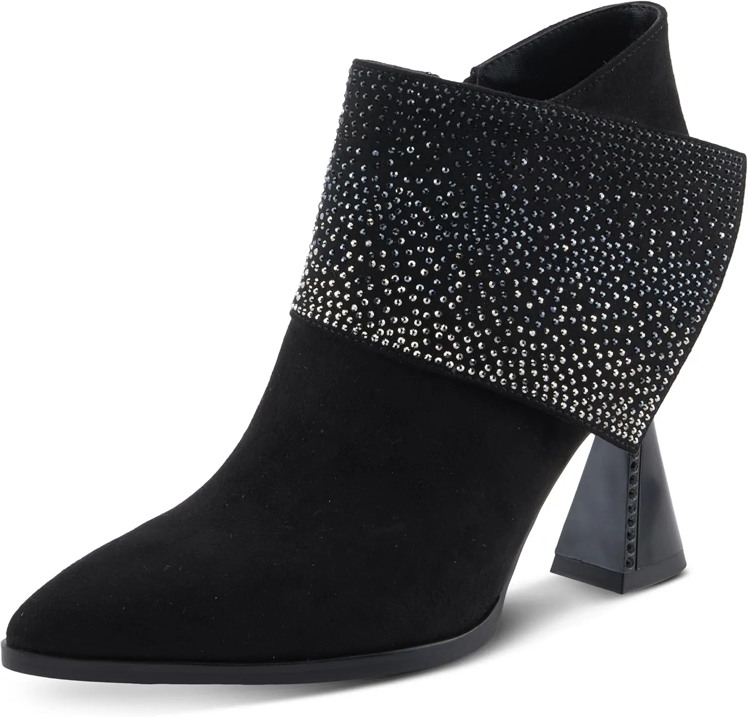 Azura Women's GALORE Trendy Ankle Booties with Perforated Design, Low Heel, and Easy Slip-On Style
