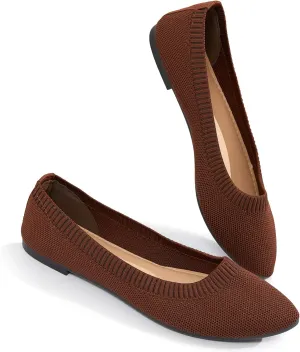 BABUDOG Women's Mesh Flats Shoes Pointed-Toe Dress Shoes for Women Black Flats Shoes Comfortable Memory Foam Flats Shoes