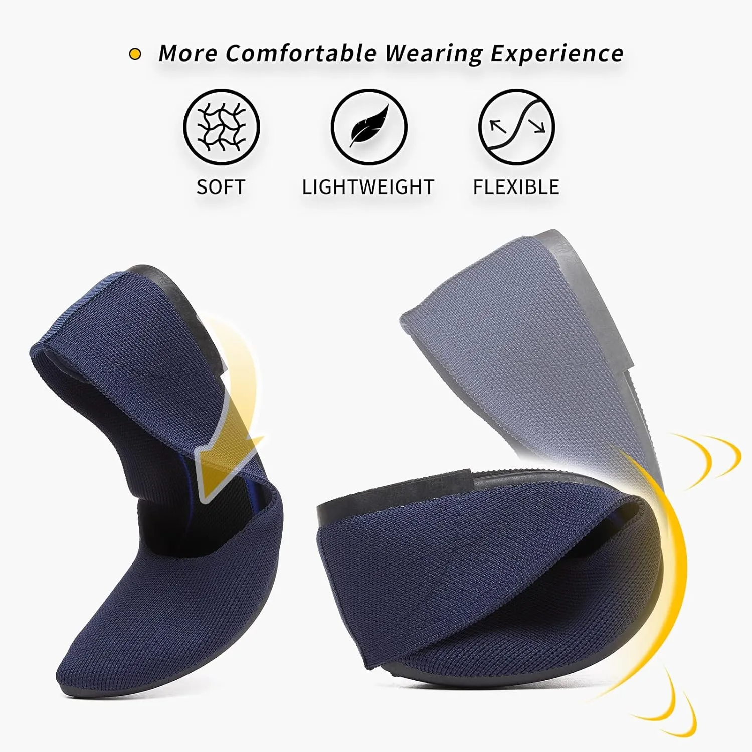 BABUDOG Women's Mesh Flats Shoes Pointed-Toe Dress Shoes for Women Black Flats Shoes Comfortable Memory Foam Flats Shoes