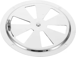 balacoo Stainless Steel Butterfly Vent Cover Round Manual Opening Air Vent Plate with Side Knob for Yachts Rvs and Boats Durable Polished and Easy to Adjust