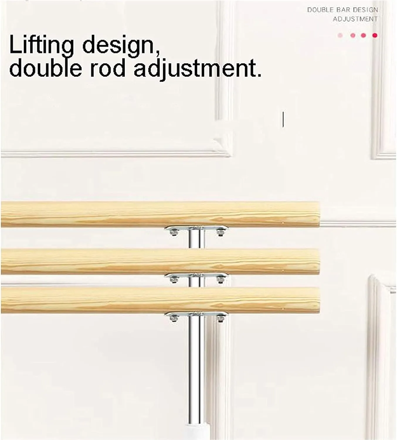 Ballet Barre,Home Fitness Exercise Barre, Portable Freestanding Dance Stick for Pushing Pulling Balance Ballet Exercises, Perfect for Studio Equipment (White US 1 m)