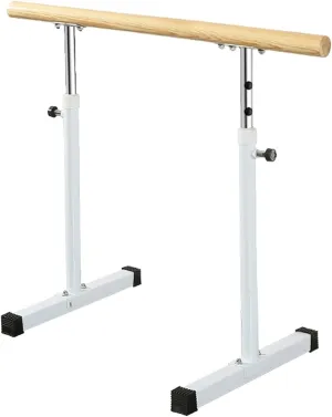 Ballet Barre,Home Fitness Exercise Barre, Portable Freestanding Dance Stick for Pushing Pulling Balance Ballet Exercises, Perfect for Studio Equipment (White US 1 m)