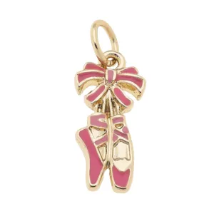 Ballet Enamel Pointe Shoes Charm in Light Pink