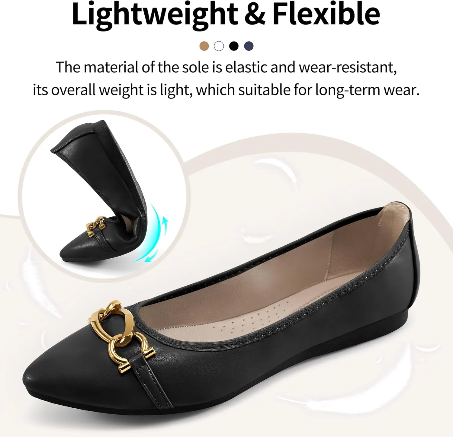 Ballet Flats Shoes for Women: Comfortable Work Dress Flats - Ladies Wedding Shoes for Walking