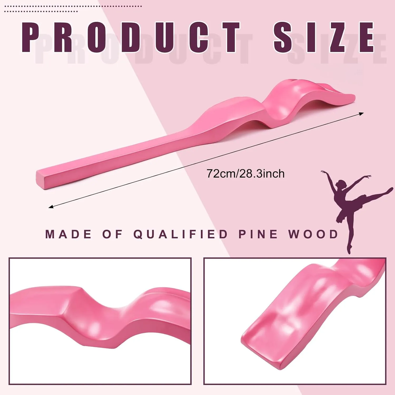Ballet Foot Stretcher Set Dance Stretching Equipment Pine Dance Feet Arch Enhancer with Elastic Stretch Band 2 Pads Leg Strap Carry Bag for Dancers Gymnastics Yoga Flexibility Workout
