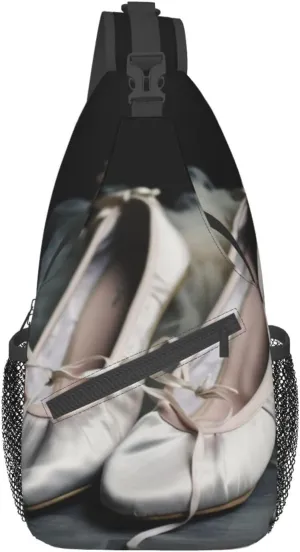 Ballet Shoe Printed Chest Messenger Bag Shoulder Bag Sling Bag