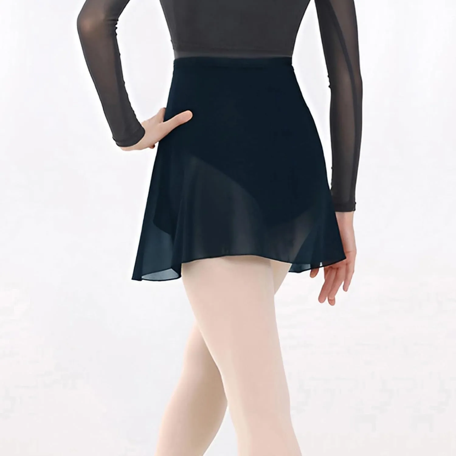 Ballet Skirt for Women Ballet Wrap Skirt Sheer Dance Costumes with Adjustable Waist tie for Adult Ladies Big Girls