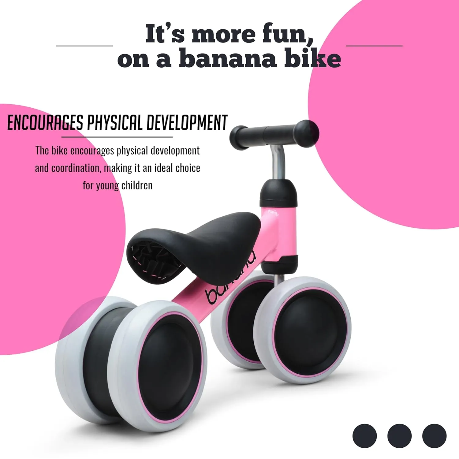 banana bike & Lava Sport Baby Balance Bike - Bicycle Gift Toys for 1-2 Year Old Boys and Girls - Toddler Bikes with 4 Wheels - No Pedal Riding Toy for Babies - First Birthday Gifts, retrospec