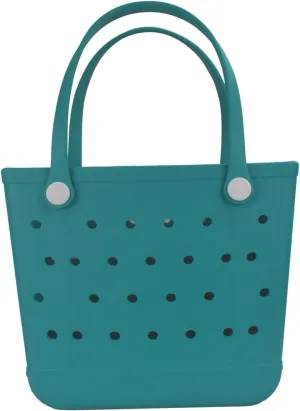 Beach Bag, Waterproof Beach Tote, Rubber Medium Tote Bag, Washable and Durable Open Handbag for Boat Pool Sports