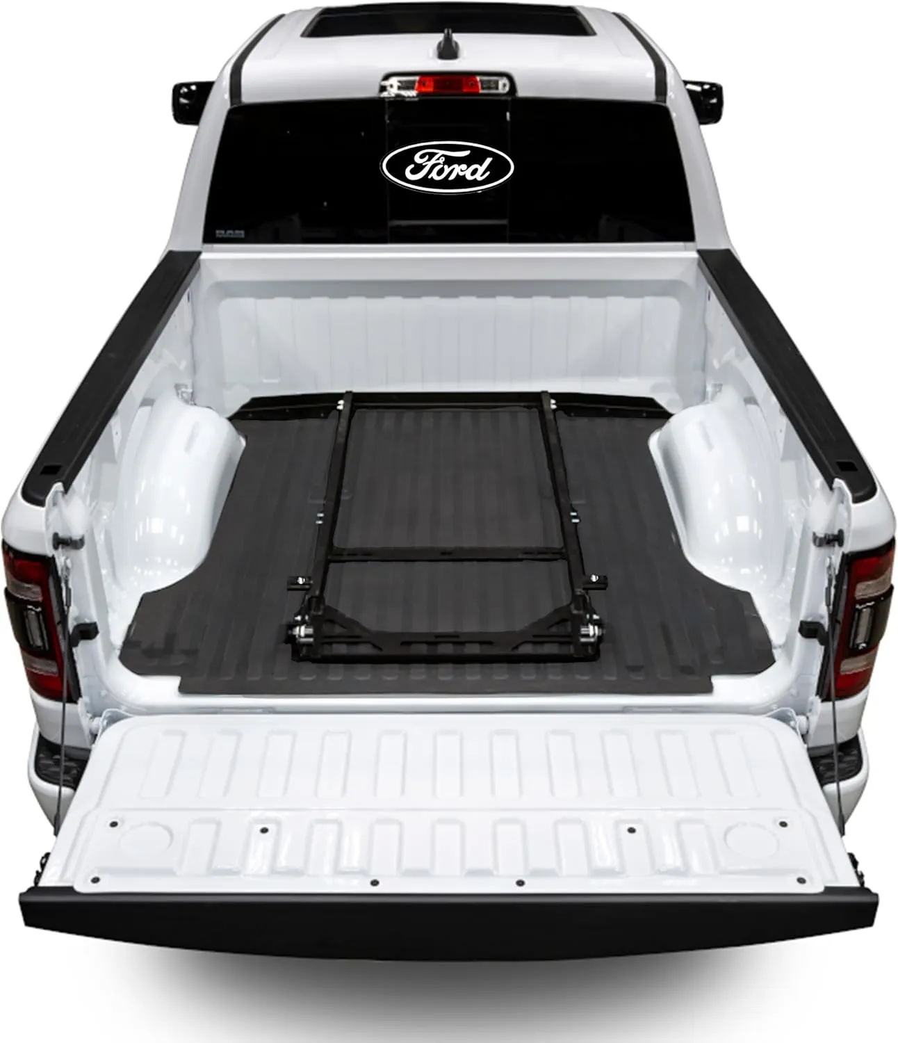 Bedslide No-Drill Truck Bed Brackets, for Truck Bed Organizer, Fits 2024 Ford Ranger, 5' Truck Bed, Black