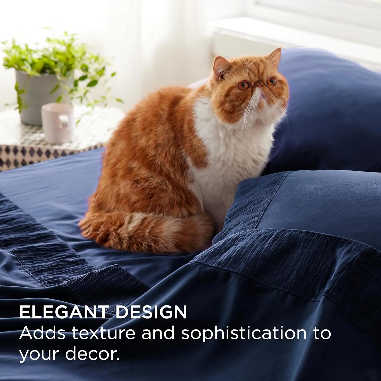 Bedsure Twin Sheets Set - 3 Pieces Soft Twin Bed Sheets - Breathable & Cooling - Hotel Luxury - Easy Care Polyester Microfiber Bedding for Women, Men, Navy