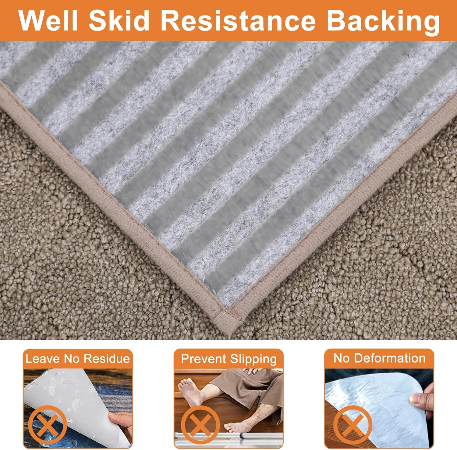 BEQHAUSE Stair Treads Non Slip Stair Runners Step Carpet Mat for Wooden Steps Indoor Machine Washable 28inX9in Edging Polyester Soft Stair Rugs for Kids Elders Pets with TPE Backing(Beige,15pcs)