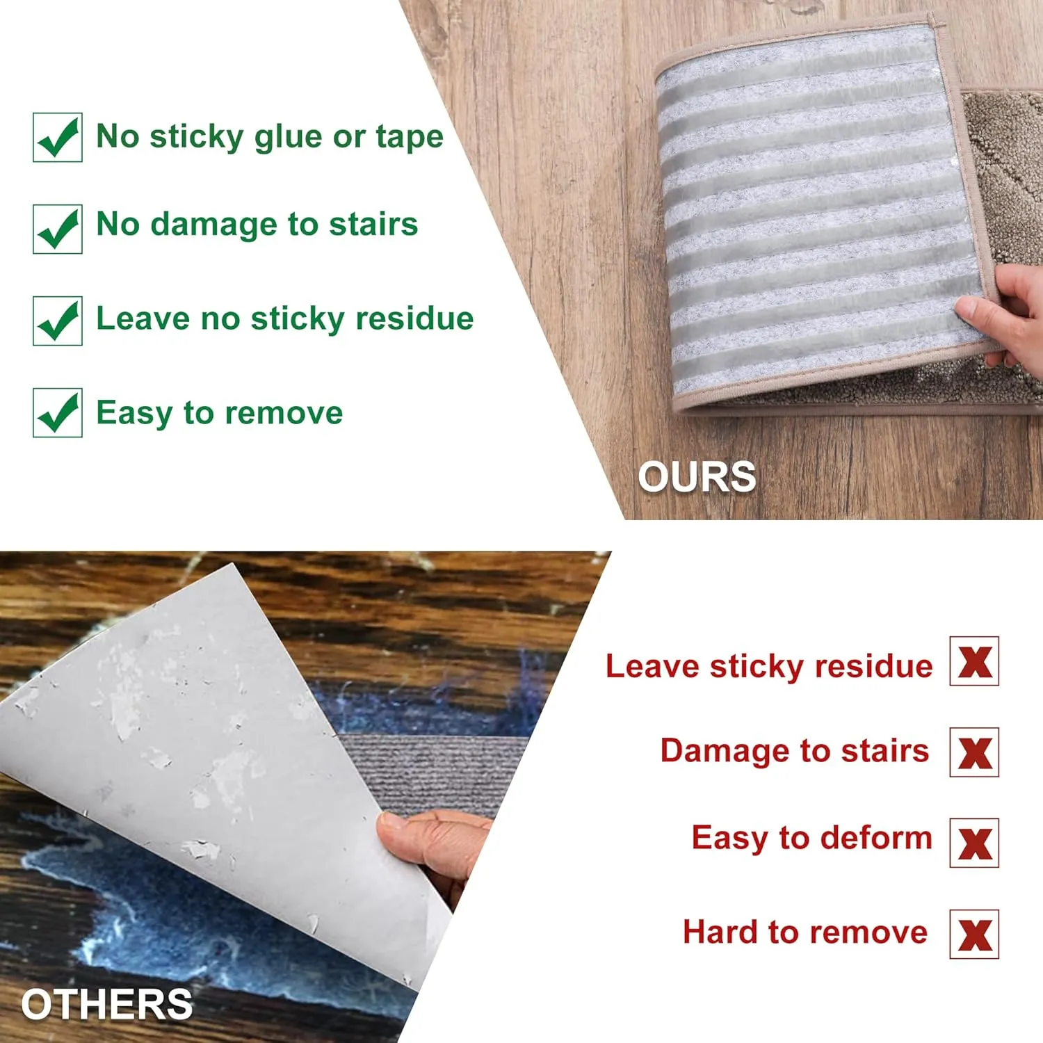 BEQHAUSE Stair Treads Non Slip Stair Runners Step Carpet Mat for Wooden Steps Indoor Machine Washable 28inX9in Edging Polyester Soft Stair Rugs for Kids Elders Pets with TPE Backing(Beige,15pcs)