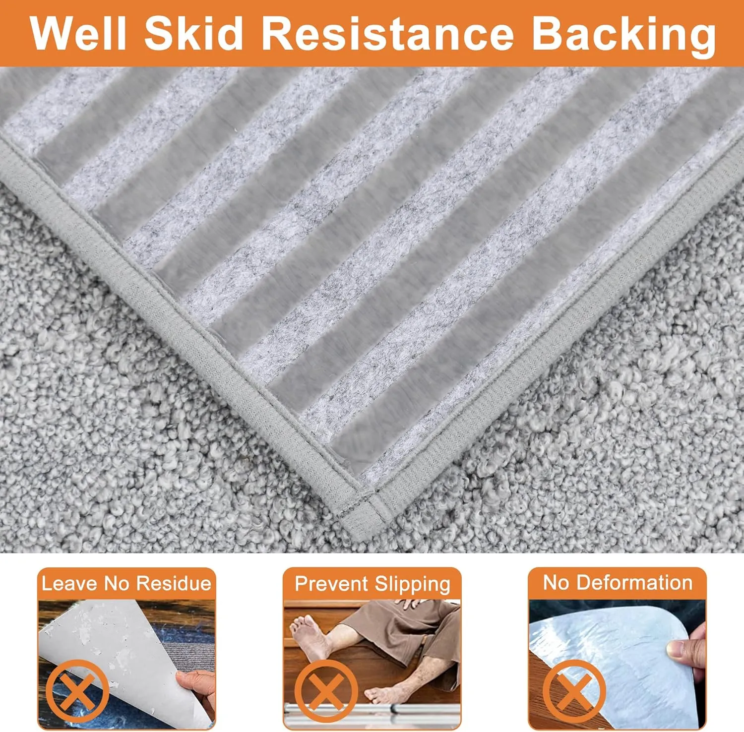 BEQHAUSE Stair Treads Non Slip Stair Runners Step Carpet Mat for Wooden Steps Indoor Machine Washable 28inX9in Edging Polyester Soft Stair Rugs for Kids Elders Pets with TPE Backing(Grey,15pcs)