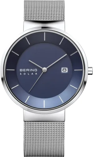 BERING Men Analog Solar Collection Watch with Stainless Steel Strap & Sapphire Crystal