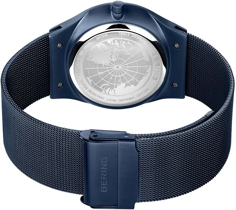BERING Men's Watch Solar Movement - Solar Collection with Stainless Steel and Sapphire Glass 14440-XXX Wristwatches