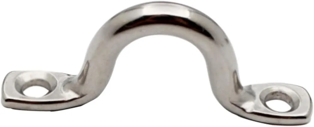 BESPORTBLE 15pcs Plate Staple Ring Eye Loop Boat Staple Ring Hook Bimini Pad Saddle Clip Boat Handles