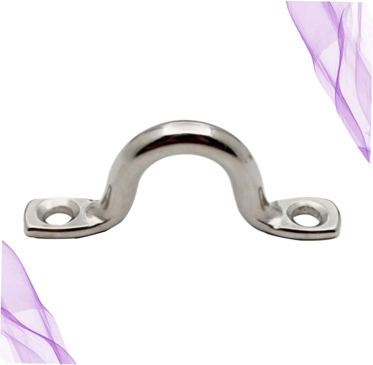 BESPORTBLE 15pcs Plate Staple Ring Eye Loop Boat Staple Ring Hook Bimini Pad Saddle Clip Boat Handles