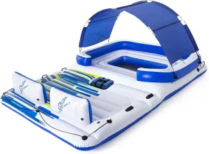 Bestway Hydro Force Detachable Summer Slide Inflatable Activity Island with Cup Holders and Heavy Duty Handles for Easy Transport