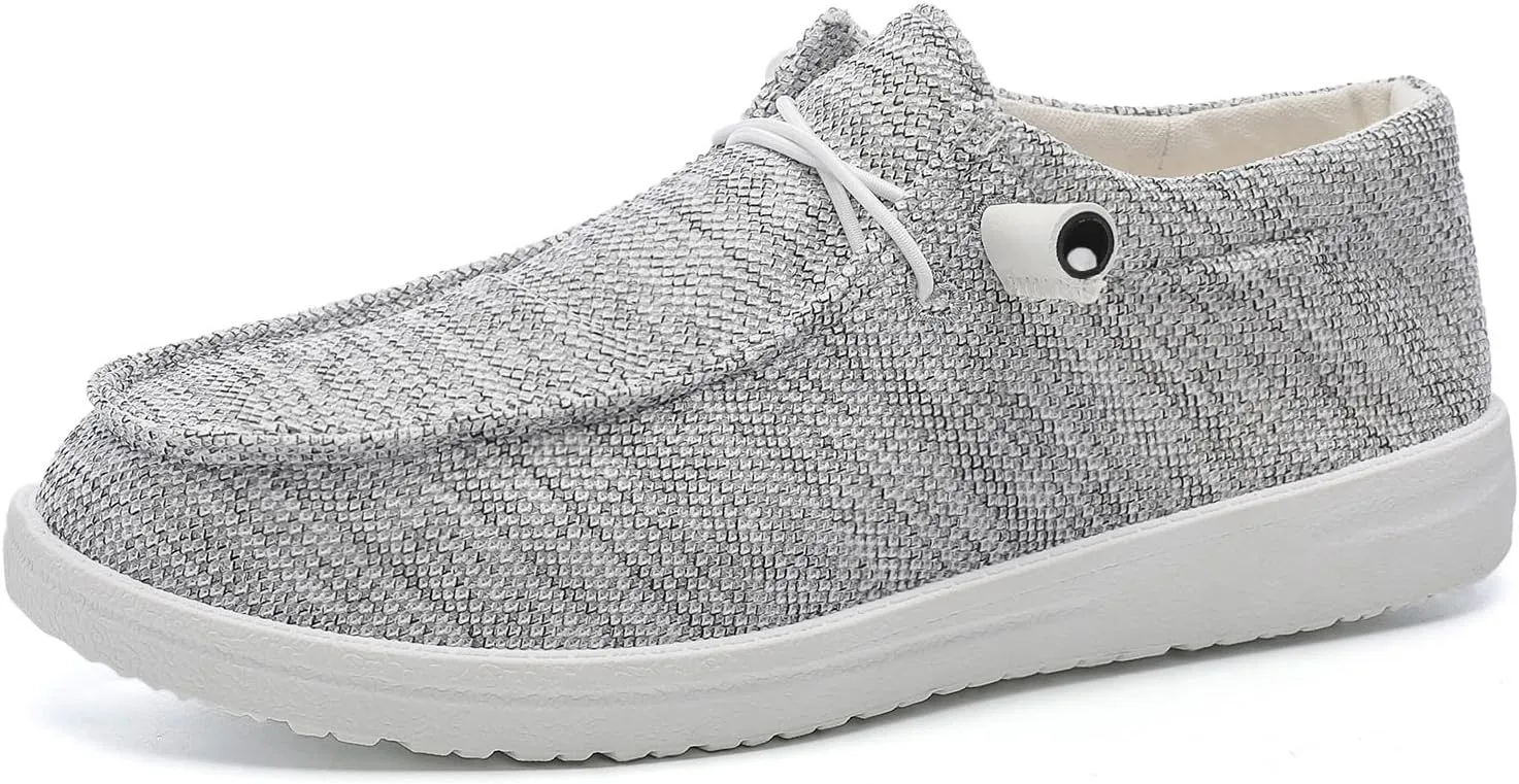 Betrue Lightweight Boat Shoes for Women, Womens Casual Loafers, Womens Slip On Deck Shoes, Breathable Canvas Sneakers for Women