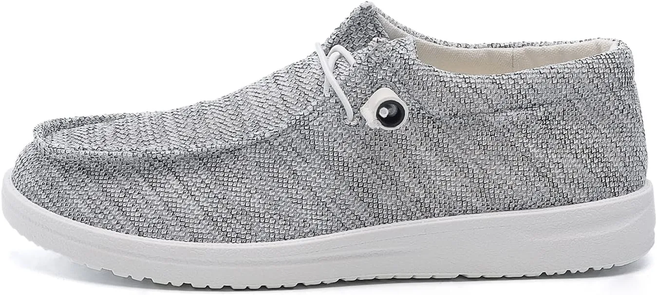 Betrue Lightweight Boat Shoes for Women, Womens Casual Loafers, Womens Slip On Deck Shoes, Breathable Canvas Sneakers for Women