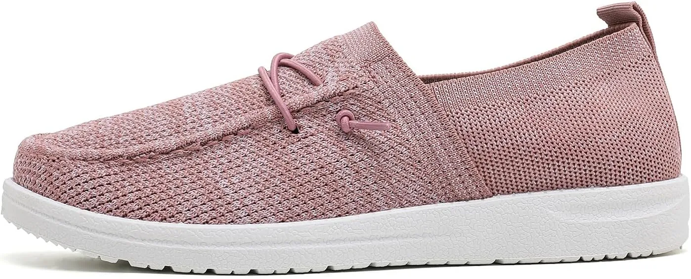 Betrue Lightweight Boat Shoes for Women, Womens Casual Loafers, Womens Slip On Deck Shoes, Breathable Canvas Walking Shoes for Women