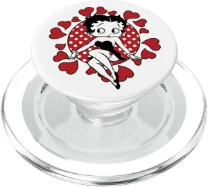 Betty Boop Polka Dot Heart Circle PopSockets MagSafe PopGrip for iPhone