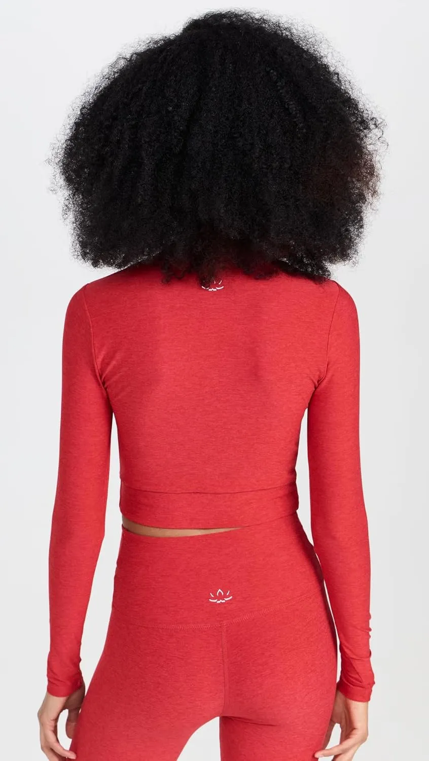 Beyond Yoga Women's Featherweight Center Stage Cropped Long Sleeve Tee