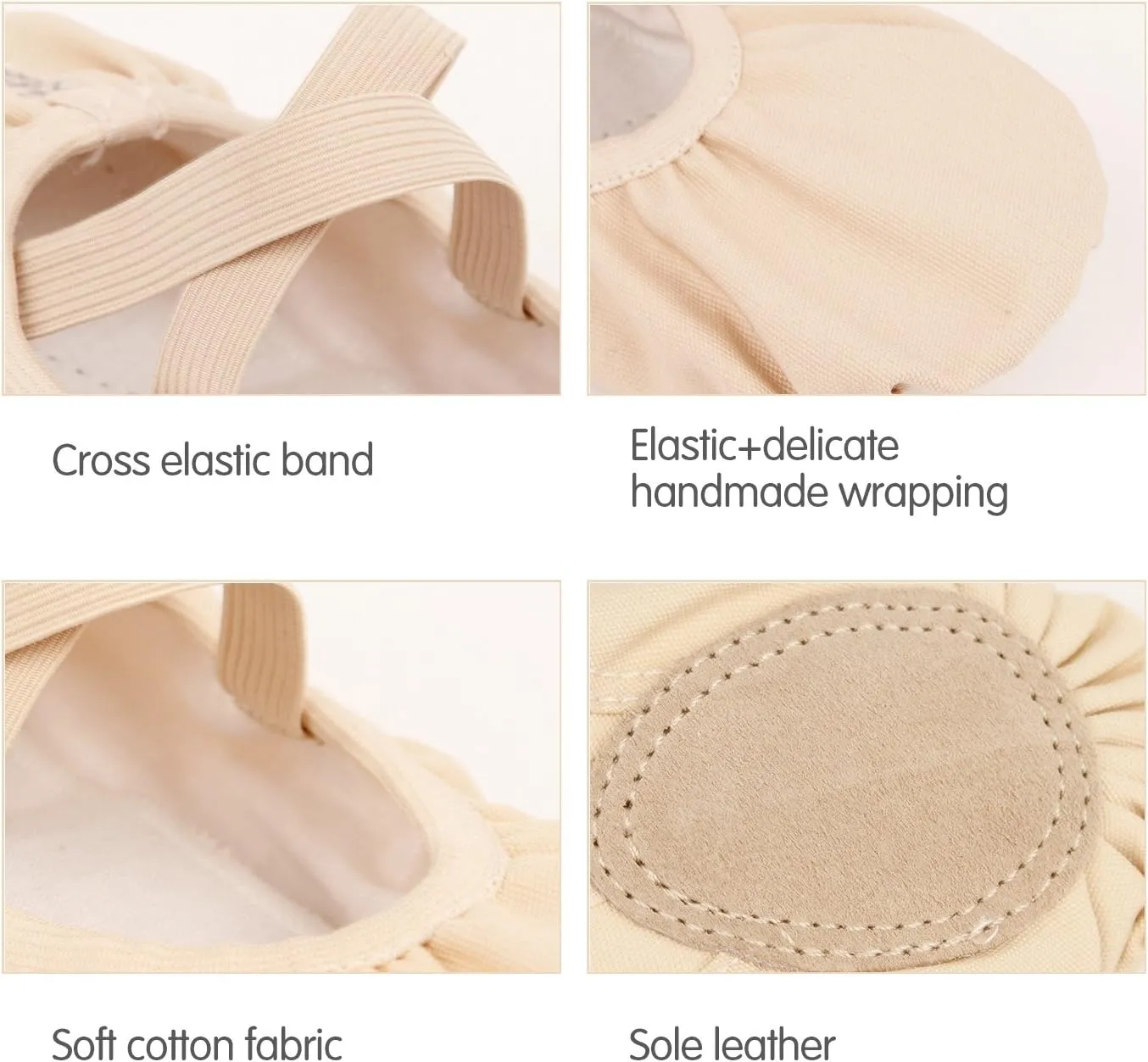 Bezioner Girls Canvas Ballet Shoes Ballet Slipper for Kids Women,Yoga Shoes for Dancing