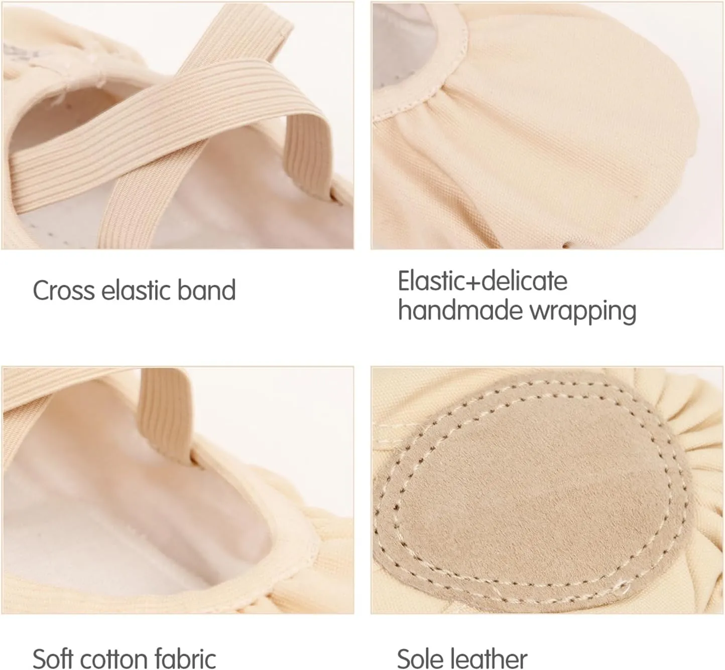 Bezioner Girls Canvas Ballet Shoes Ballet Slipper for Kids Women,Yoga Shoes for Dancing