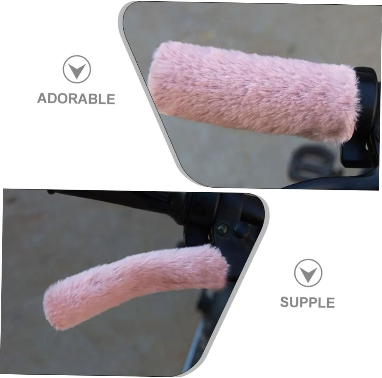 Bike Handlebar Grips Winter Warm Keeping Covers for Comfortable Riding Easy to Install Decorative Grip