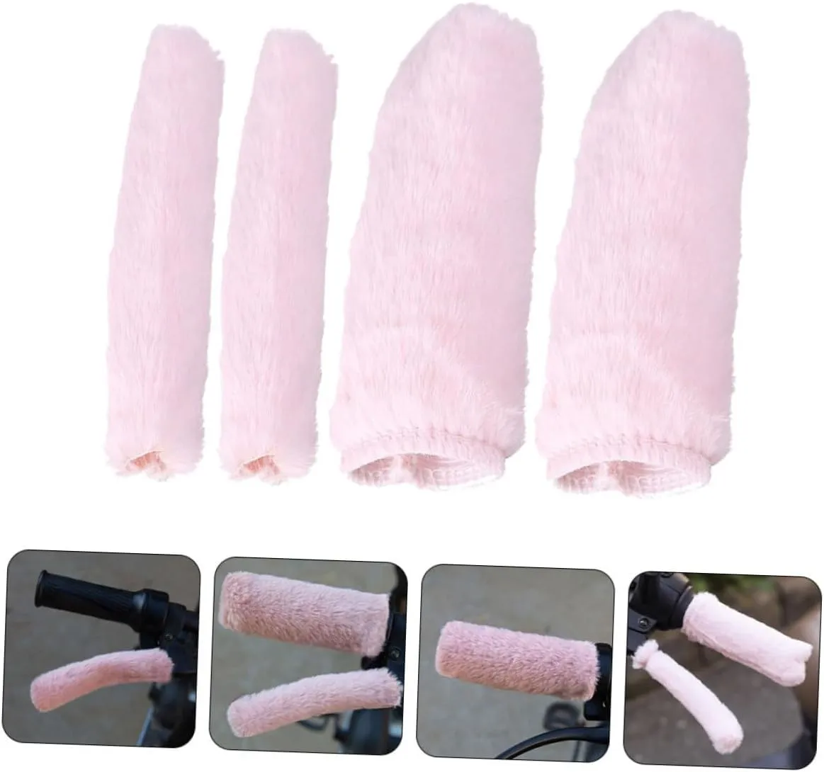 Bike Handlebar Grips Winter Warm Keeping Covers for Comfortable Riding Easy to Install Decorative Grip