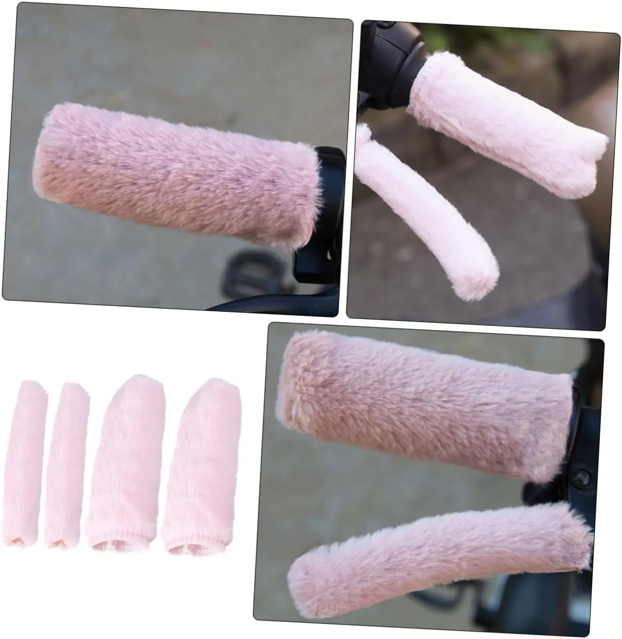 Bike Handlebar Grips Winter Warm Keeping Covers for Comfortable Riding Easy to Install Decorative Grip