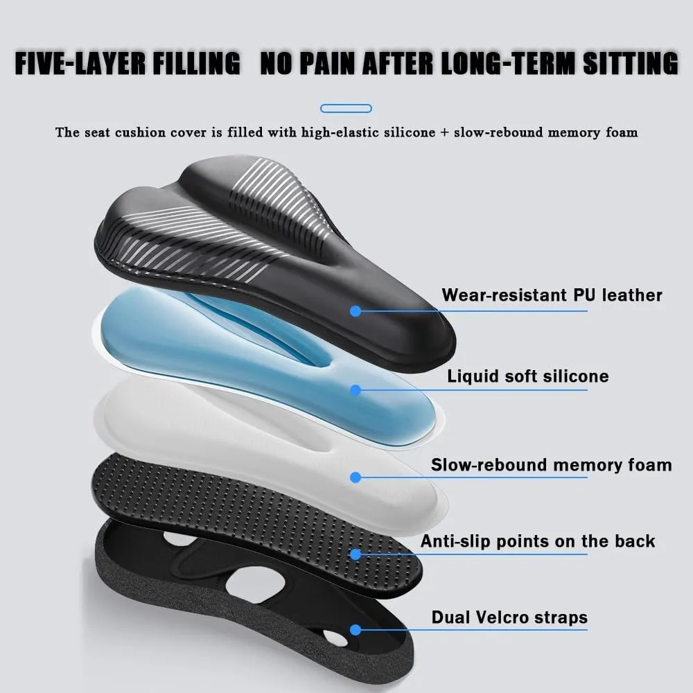 Bike Seat Cushion for Specialized Demo 29 Demo 8 Demo 8 I Carbon Diverge Base Carbon, Memory Foam & Gel Padded Cover Bicycle Seat for Men Women Shock-Absorbing Comfort Bike Seat Pad,C