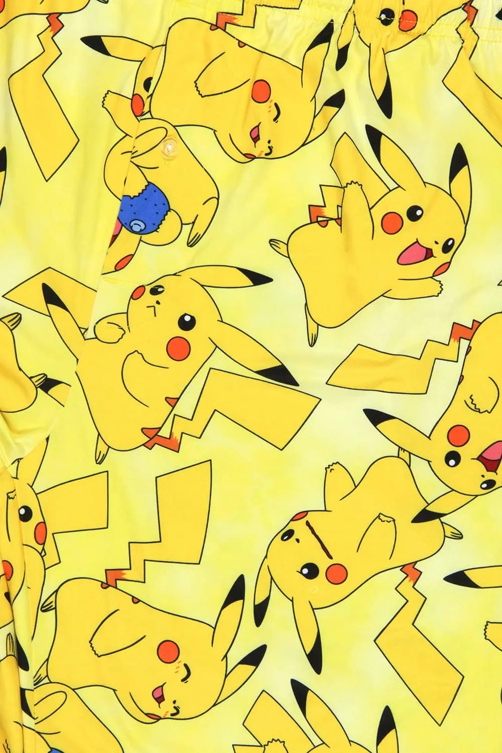 Bioworld Pokémon Men's Pikachu Allover Character Subtle Tie Dye Adult Sleep Bottoms Pajama Pants