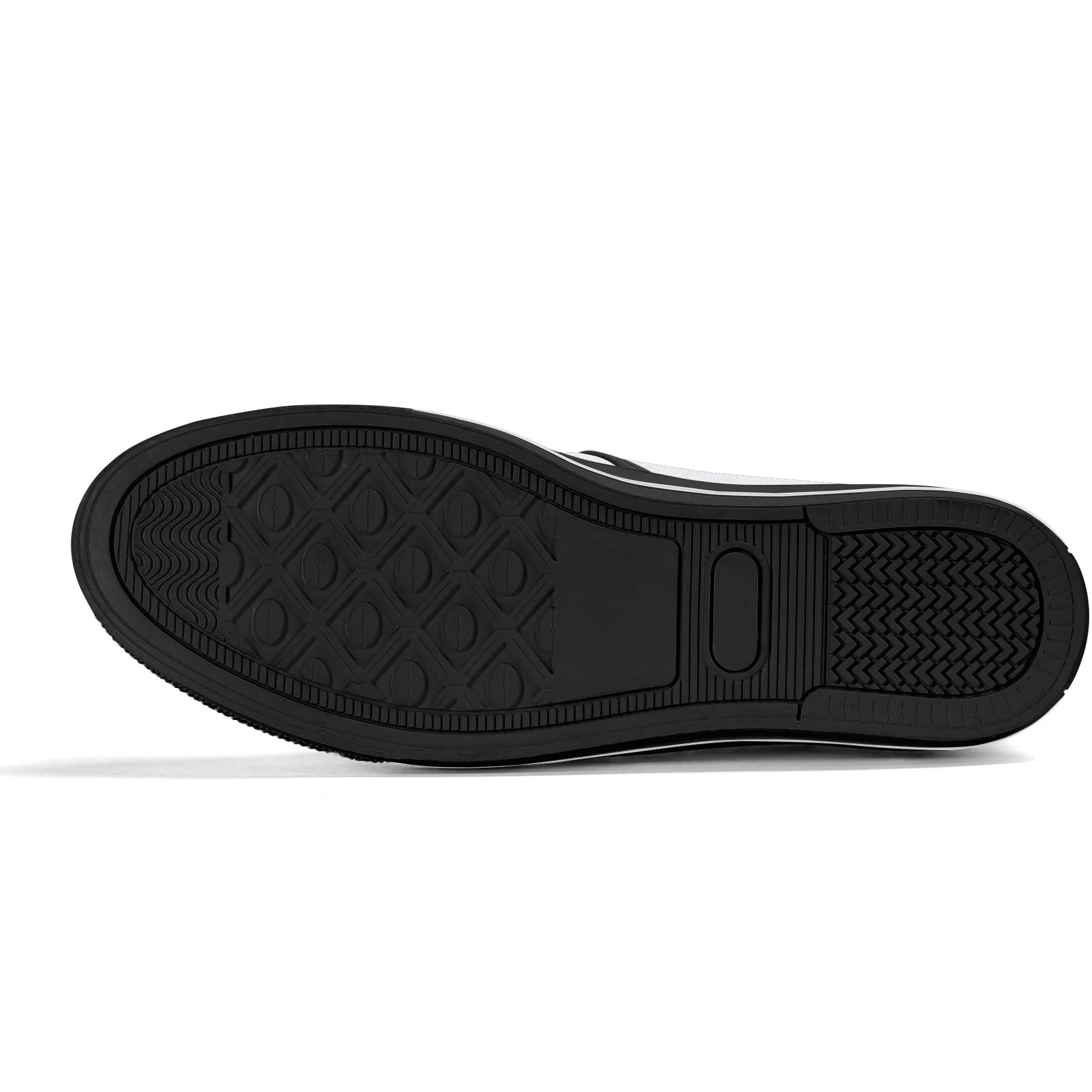 Black Galaxy - Mens Rubber Slip On Shoes - Black or White Accent