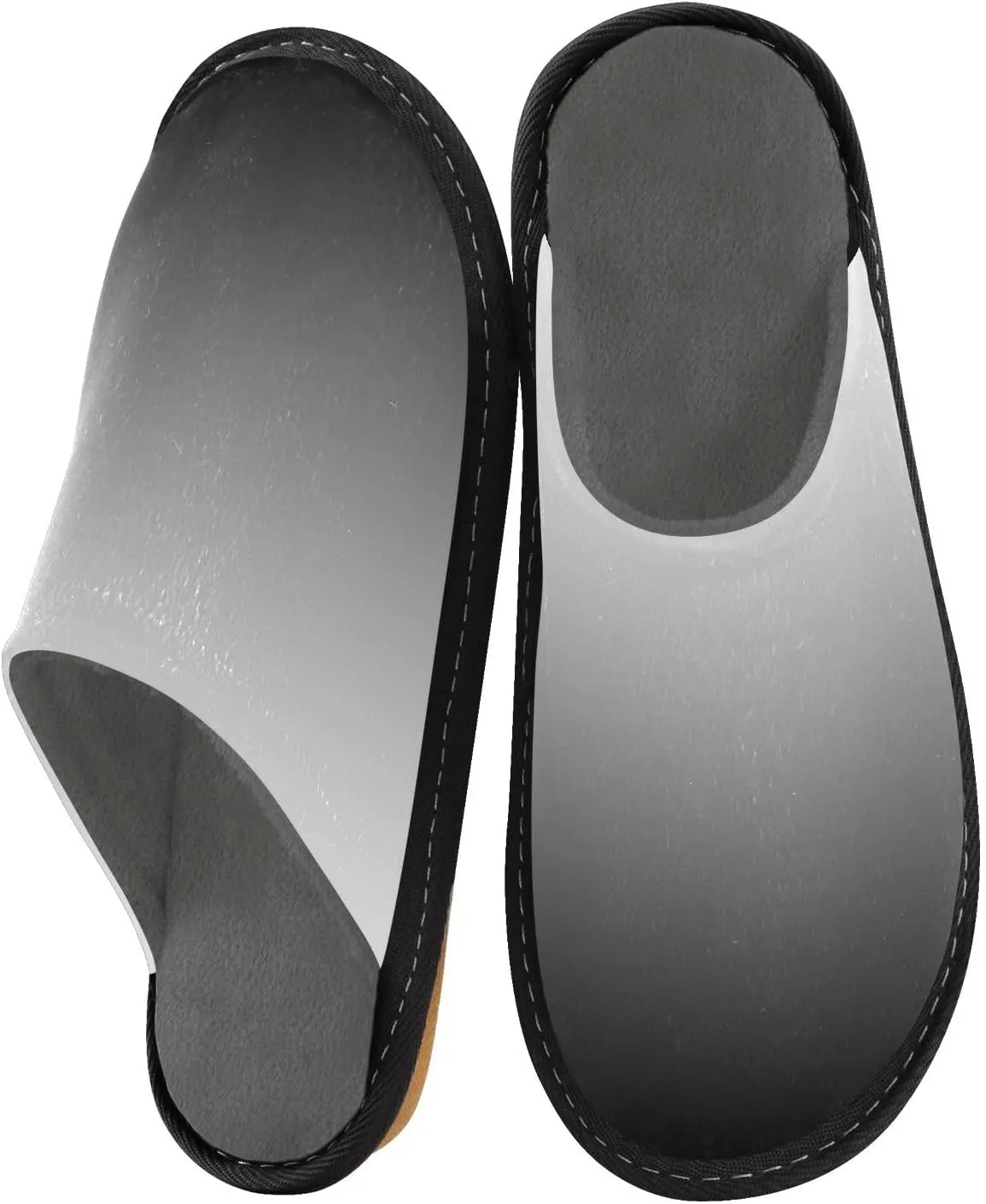 Black Red House Slippers for Women Men Non-Slip Slip On Slippers